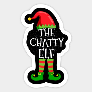 Chatty Elf Family Matching Christmas Group Funny Gift Sticker